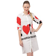 I Love Christian Long Sleeve Mini Shirt Dress by ilovewhateva