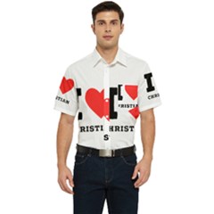 I Love Christian Men s Short Sleeve Pocket Shirt  by ilovewhateva