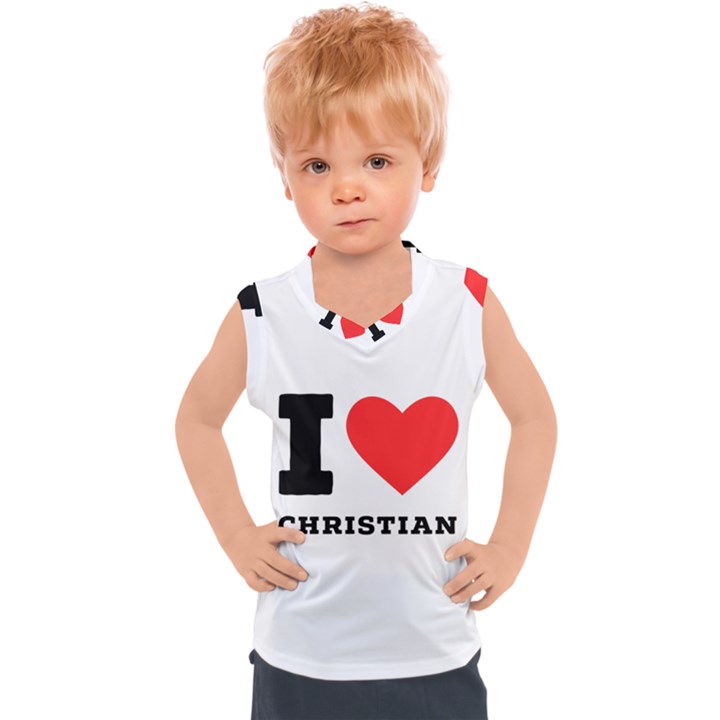 I love christian Kids  Sport Tank Top