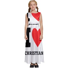 I Love Christian Kids  Satin Sleeveless Maxi Dress by ilovewhateva