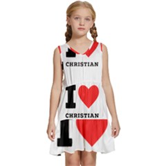 I Love Christian Kids  Sleeveless Tiered Mini Dress by ilovewhateva