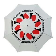 I Love Jeremy  Golf Umbrellas by ilovewhateva