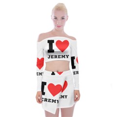 I Love Jeremy  Off Shoulder Top With Mini Skirt Set by ilovewhateva