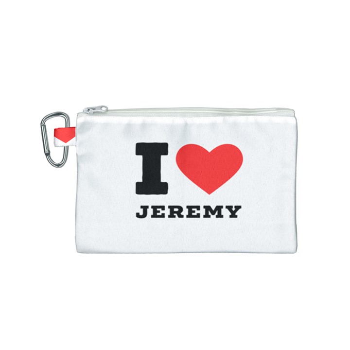 I love Jeremy  Canvas Cosmetic Bag (Small)