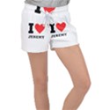 I love Jeremy  Women s Velour Lounge Shorts View1