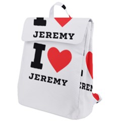 I Love Jeremy  Flap Top Backpack