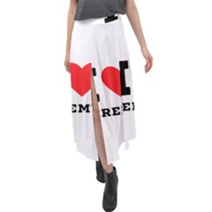 I Love Jeremy  Velour Split Maxi Skirt by ilovewhateva