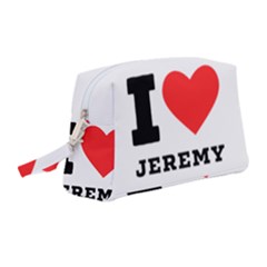 I Love Jeremy  Wristlet Pouch Bag (medium) by ilovewhateva