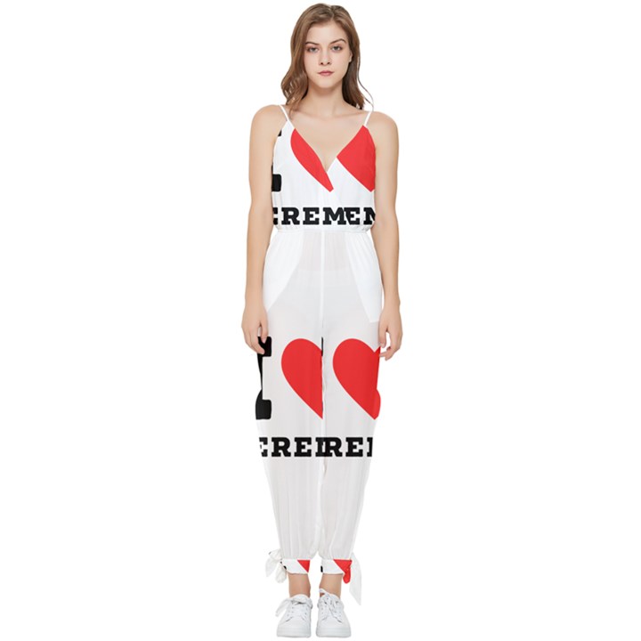 I love Jeremy  Sleeveless Tie Ankle Chiffon Jumpsuit