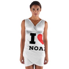 I Love Noah Wrap Front Bodycon Dress by ilovewhateva