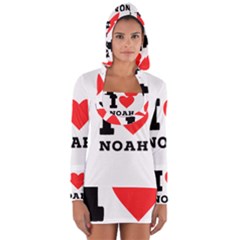 I Love Noah Long Sleeve Hooded T-shirt by ilovewhateva