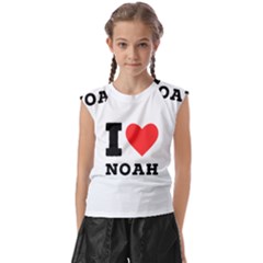 I Love Noah Kids  Raglan Cap Sleeve Tee by ilovewhateva