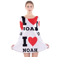 I Love Noah Long Sleeve Velvet Skater Dress by ilovewhateva