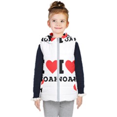 I Love Noah Kids  Hooded Puffer Vest by ilovewhateva