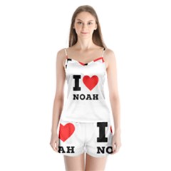 I Love Noah Satin Pajamas Set by ilovewhateva