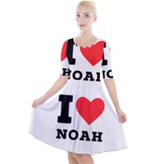 I Love Noah Quarter Sleeve A-line Dress by ilovewhateva