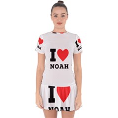 I Love Noah Drop Hem Mini Chiffon Dress by ilovewhateva