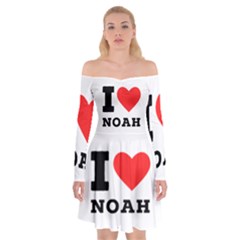 I Love Noah Off Shoulder Skater Dress by ilovewhateva