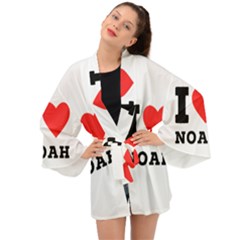 I Love Noah Long Sleeve Kimono by ilovewhateva