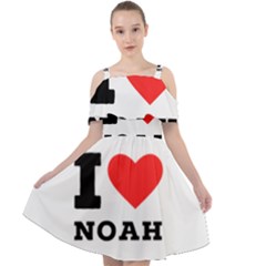 I Love Noah Cut Out Shoulders Chiffon Dress by ilovewhateva