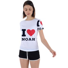 I Love Noah Back Circle Cutout Sports Tee by ilovewhateva