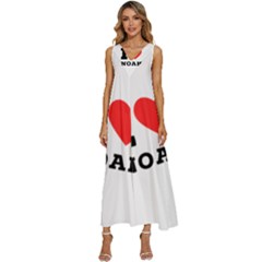 I Love Noah V-neck Sleeveless Loose Fit Overalls by ilovewhateva