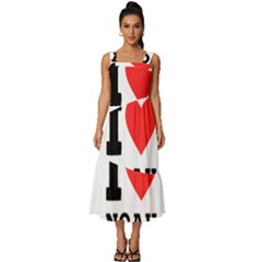 I Love Noah Square Neckline Tiered Midi Dress by ilovewhateva