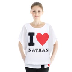 I Love Nathan Batwing Chiffon Blouse