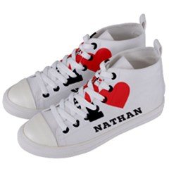 I Love Nathan Women s Mid-top Canvas Sneakers by ilovewhateva