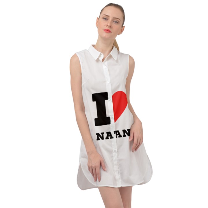 I love nathan Sleeveless Shirt Dress