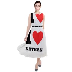 I Love Nathan Round Neck Boho Dress by ilovewhateva