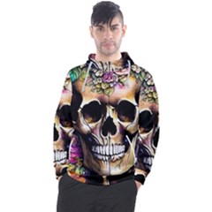 Skeleton Skull Cottagecore Men s Pullover Hoodie