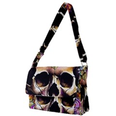 Skeleton Skull Cottagecore Full Print Messenger Bag (s) by GardenOfOphir