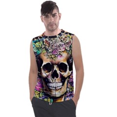 Skeleton Skull Cottagecore Men s Regular Tank Top by GardenOfOphir