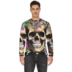 Skeleton Skull Cottagecore Men s Fleece Sweatshirt