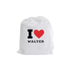 I Love Walter Drawstring Pouch (medium) by ilovewhateva