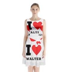 I Love Walter Sleeveless Waist Tie Chiffon Dress by ilovewhateva