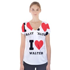 I Love Walter Short Sleeve Front Detail Top by ilovewhateva