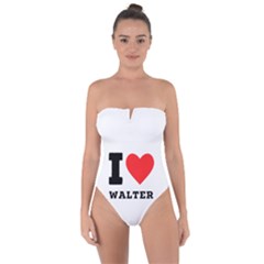 I Love Walter Tie Back One Piece Swimsuit by ilovewhateva