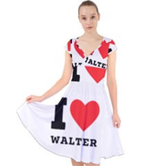 I Love Walter Cap Sleeve Front Wrap Midi Dress by ilovewhateva