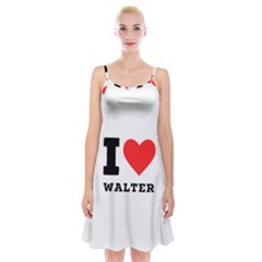 I Love Walter Spaghetti Strap Velvet Dress by ilovewhateva