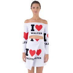 I Love Walter Off Shoulder Top With Skirt Set by ilovewhateva