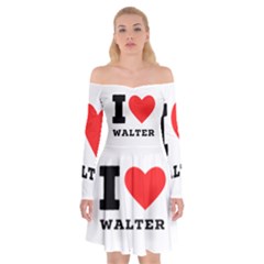 I Love Walter Off Shoulder Skater Dress by ilovewhateva