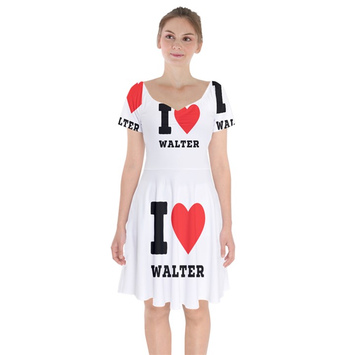 I love walter Short Sleeve Bardot Dress