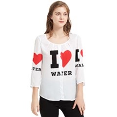 I Love Walter Chiffon Quarter Sleeve Blouse by ilovewhateva