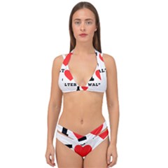 I Love Walter Double Strap Halter Bikini Set by ilovewhateva