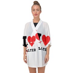 I Love Walter Half Sleeve Chiffon Kimono by ilovewhateva