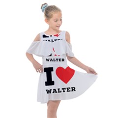 I Love Walter Kids  Shoulder Cutout Chiffon Dress by ilovewhateva