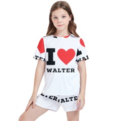 I Love Walter Kids  Tee And Sports Shorts Set by ilovewhateva