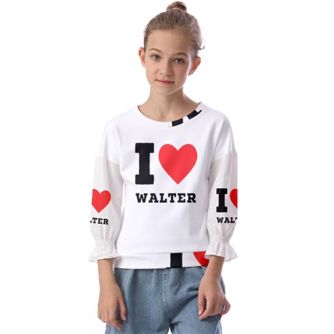 I Love Walter Kids  Cuff Sleeve Top by ilovewhateva